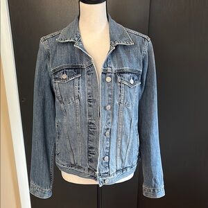 GAP Blue Jean Jacket Cropped Casual